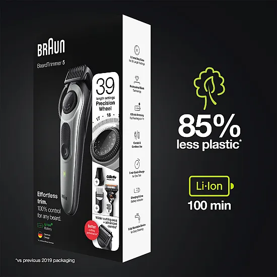 Braun BT5260 - Beard Trimmer Series 5 & Hair Clippers with Gillette Fusion5 ProGlide Razor - Image 2