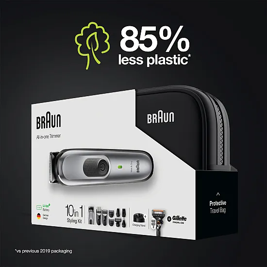 Braun MGK7920TS - 8-in-1 Beard & Face Trimmer - Hair Clippers with Gillette Fusion5 ProGlide Razor - Image 2
