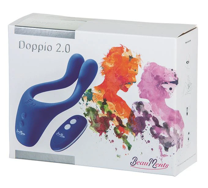 Doppio 2.0 Couples Vibrator with wireless remote control - Blue *FOR UK SALE ONLY* - Image 3