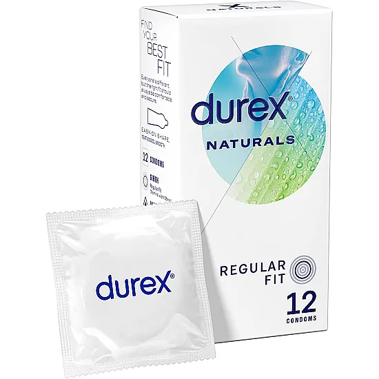 Durex Naturals Thin Condoms with Extra Lube - 12 Condoms - Image 2