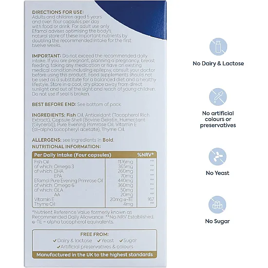 Efamol Efalex Brain Formula - 240 Easy to Swallow Capsules - Image 2