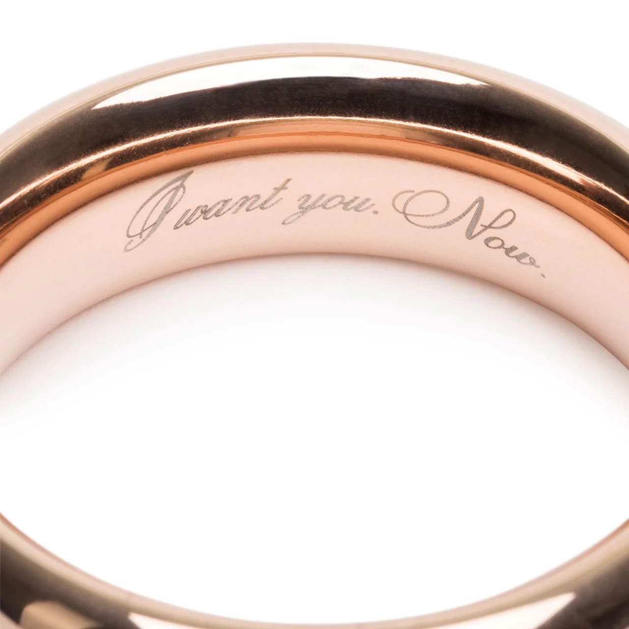 Fifty Shades Freed I Want You. Now. Steel Love Ring - Image 2