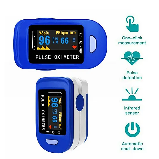Fingertip Pulse Oximeter for Adult and Kids, SpO2 Oximeter and Blood Oxygen Saturation Monitor (Batteries Included) - Image 2