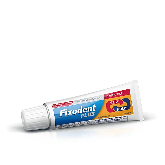 Fixodent Plus Best Hold Premium Denture Adhesive Cream - 40g - Image 2