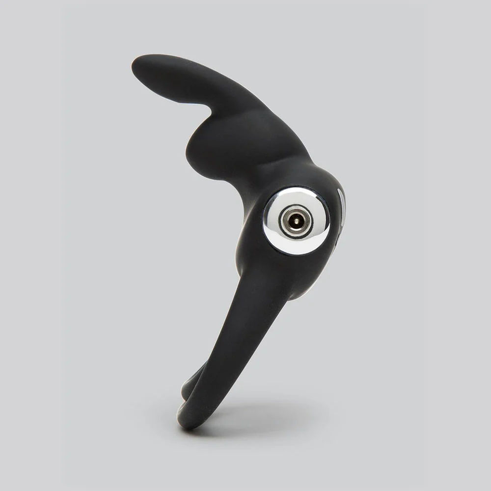 Happy Rabbit Couples Stimulating USB Rechargeable Rabbit Love Ring Black - Image 3