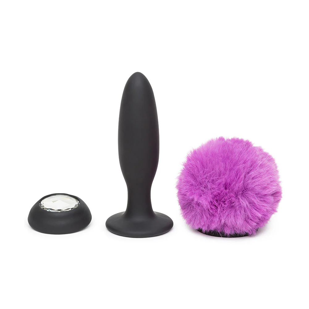 Happy Rabbit Rechargeable Vibrating Butt Plug Large - Black/Pink - Image 3