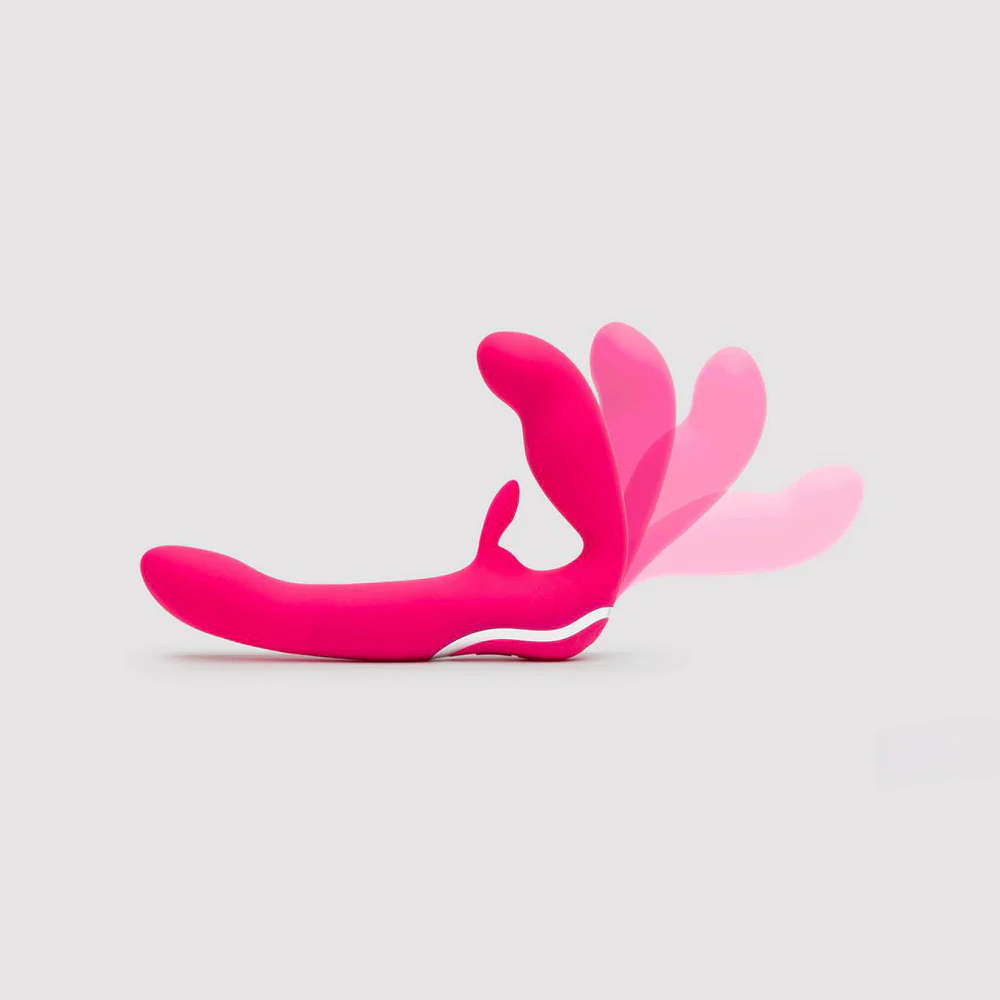 Happy Rabbit Strapless Strap On Rabbit Vibe Pink - Image 2