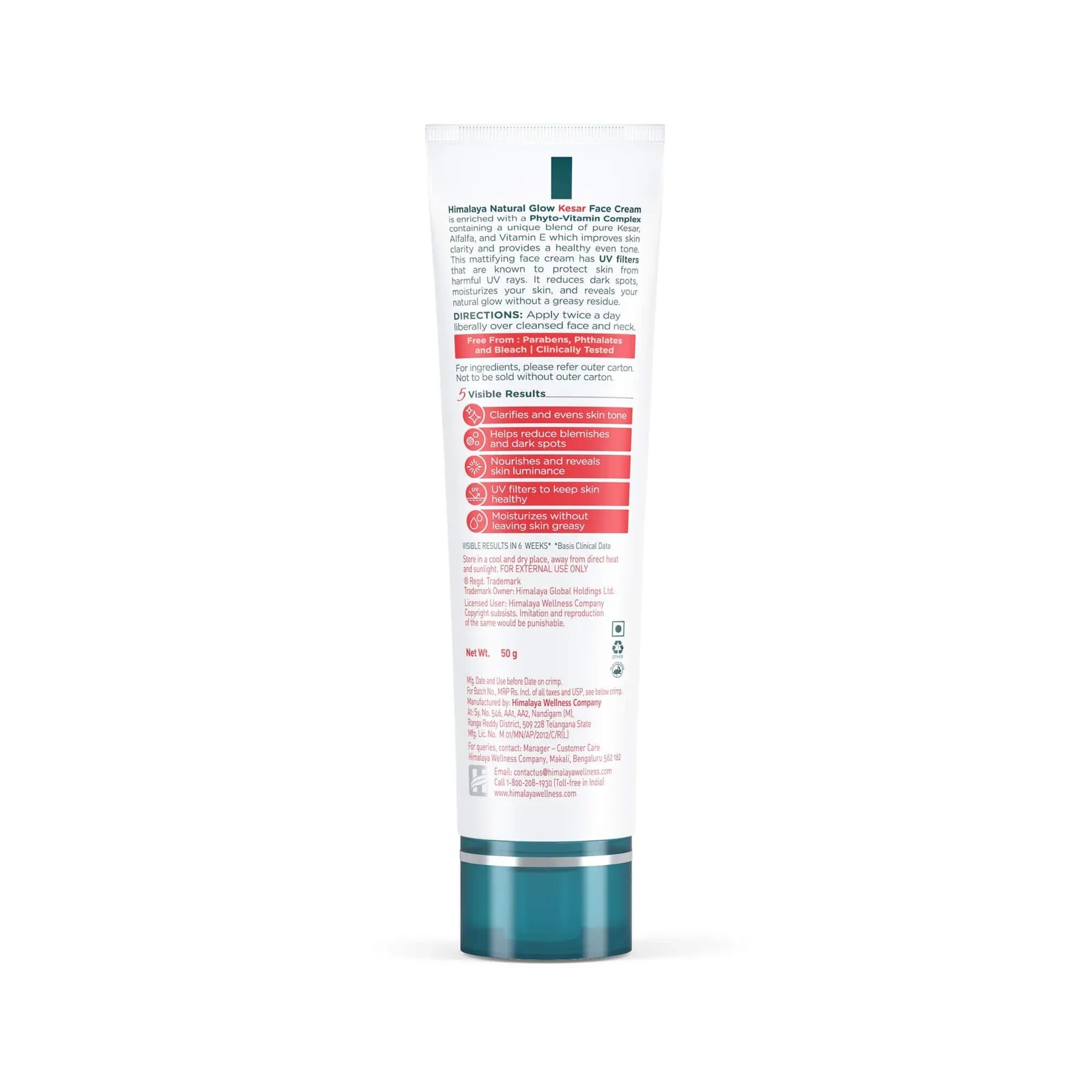Himalaya Herbals Natural Glow Kesar Face Cream 50gm - Image 5