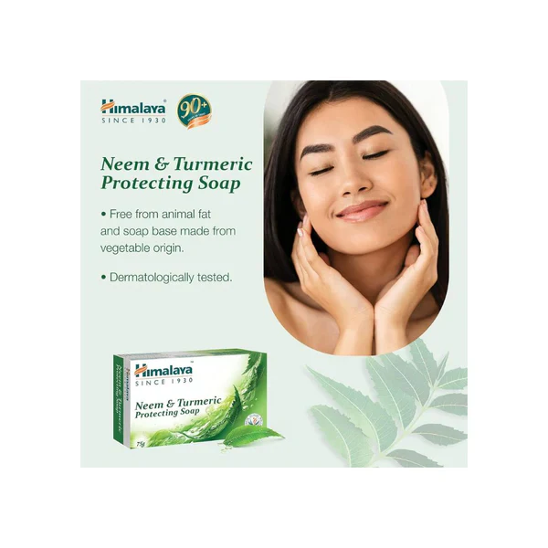 Himalaya Herbals Neem and Turmeric Soap -75 gm - Image 2