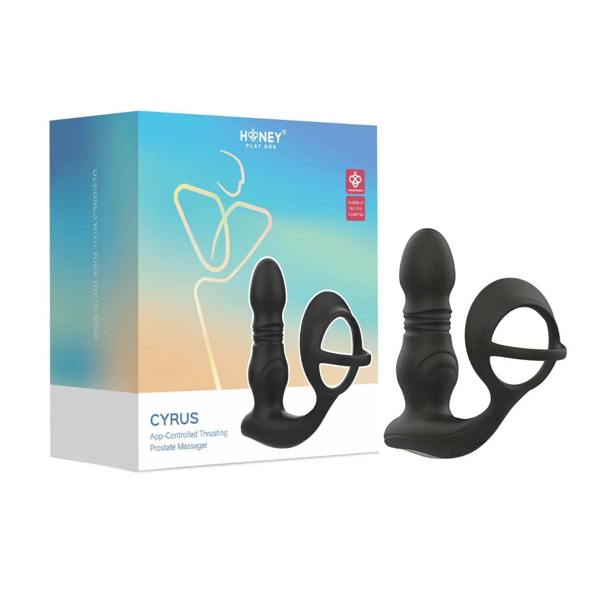 Honey Play Box - Cyrus - Thrusting Prostate Massager with Cock Ring (App Controlled) - Image 4