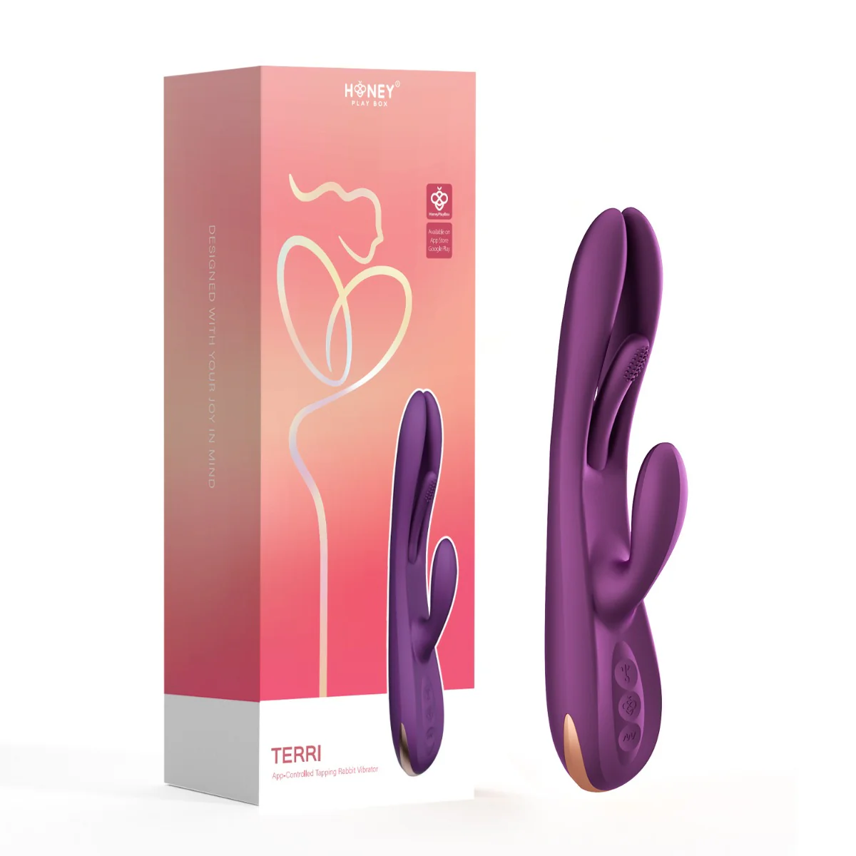 Honey Play Box - Terri - Kinky Finger Tapping Rabbit Vibrator (App Controlled) - Image 4