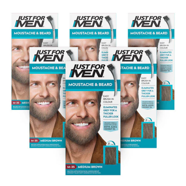 Just For Men Moustache & Beard Medium Brown Hair Dye M-35 - Image 2