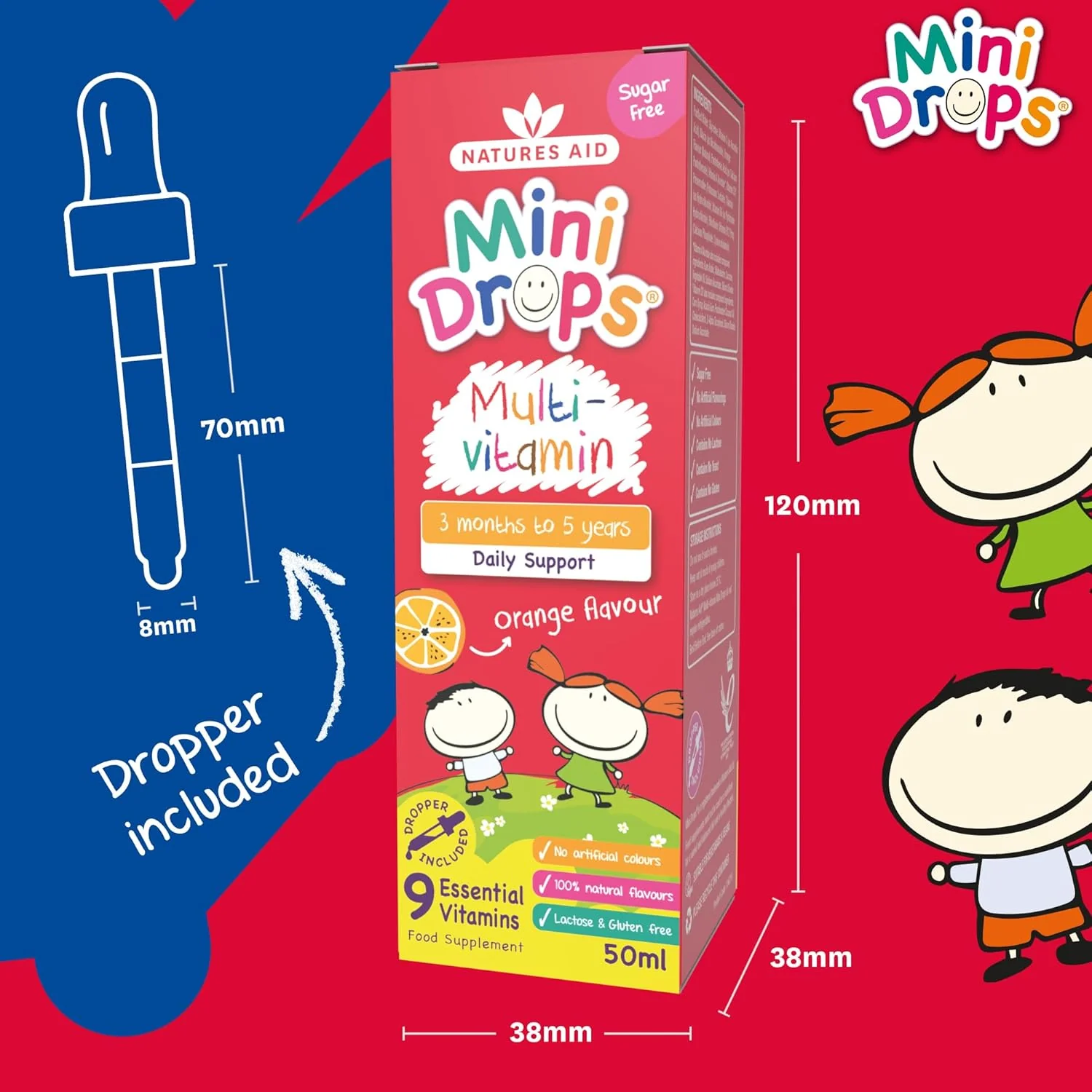 Natures Aid Children's Multi-vitamin Mini Drops 50ml - Image 4