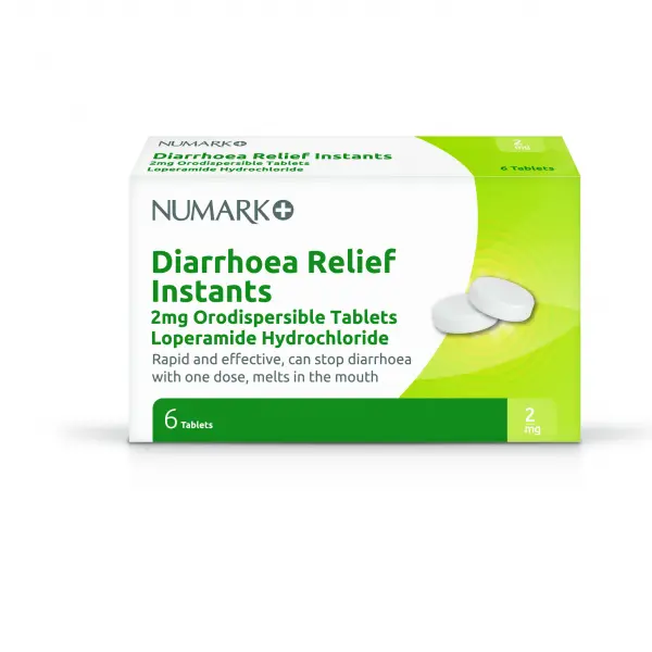 Numark Diarrhoea Relief Instants - 2mg Orodispersable Tablets - Loperamide Hydrochloride