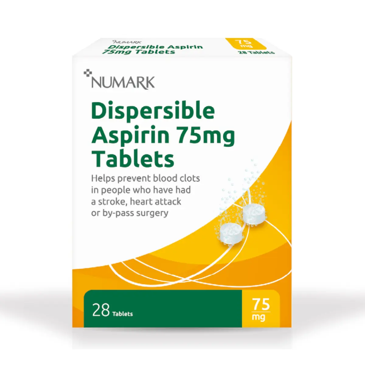 Dispersible Aspirin 75mg Tablets 28's (Brand May Vary)