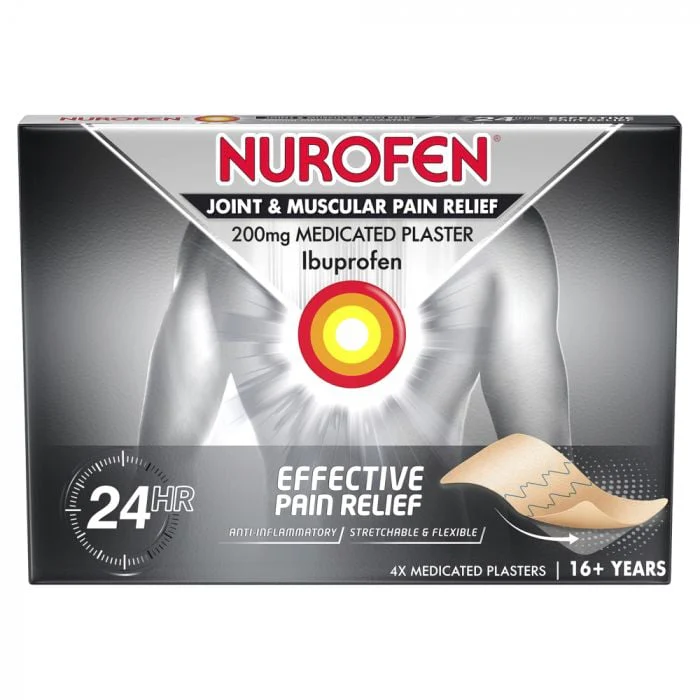 Nurofen Joint & Muscular Pain Relief 4 Medicated Plasters - Image 2