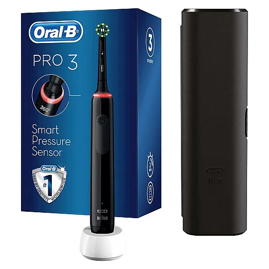 Oral-B Pro 3 3500 - Smart Pressure Sensor - Black Edition Electric Toothbrush - Image 2