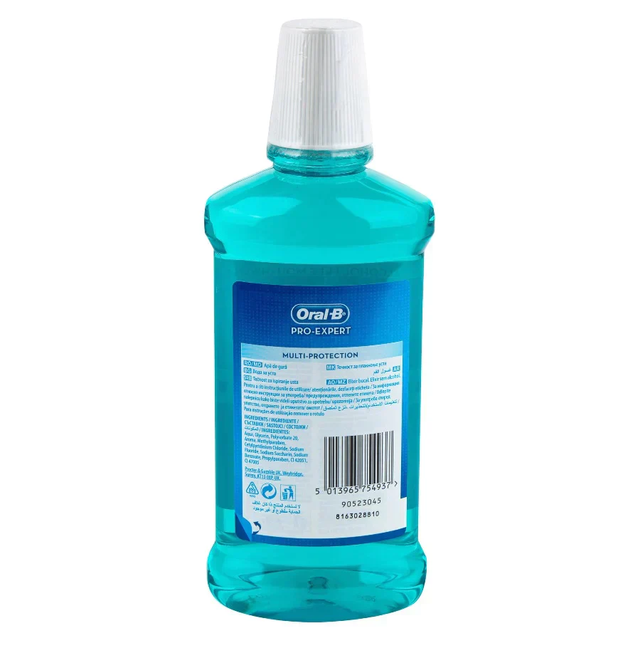 Oral-B Pro-Expert Mouthwash No Alcohol Clean Mint 500ml - Image 2