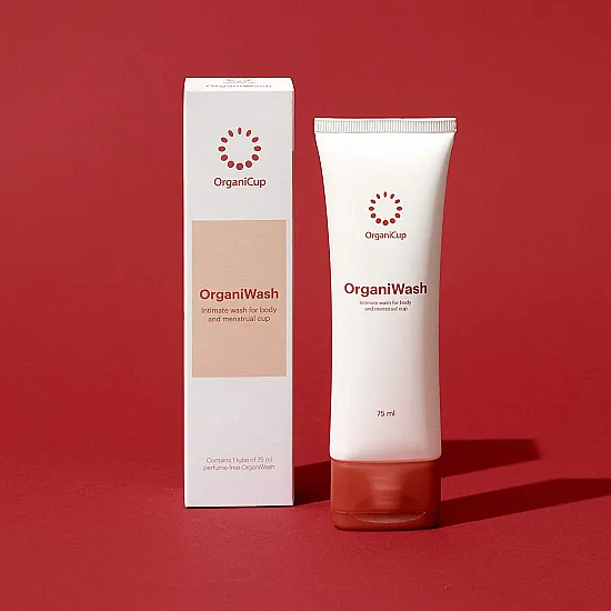 OrganiCup OrganiWash Menstrual Cup Cleaner and Body Wash - 75ml - Image 2