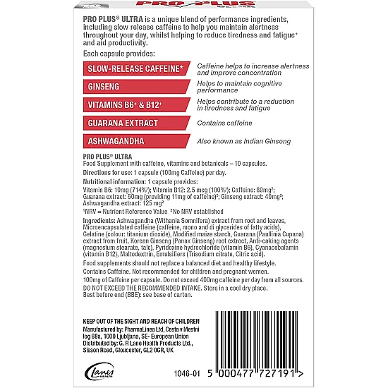 Pro Plus Ultra Caffeine - 10 Capsules - Image 2