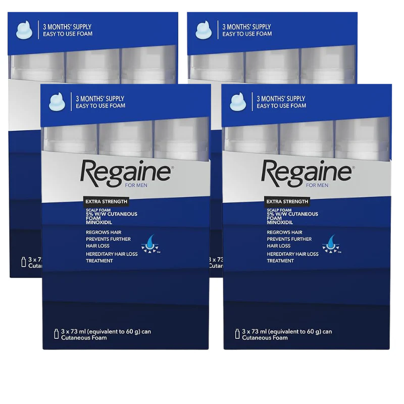 Regaine for Men Extra Strength Scalp Foam 73ml (triple pack) - Image 4