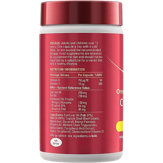 Seven Seas Omega-3 Fish Oil Plus Cod Liver Oil One-a-Day - Image 2