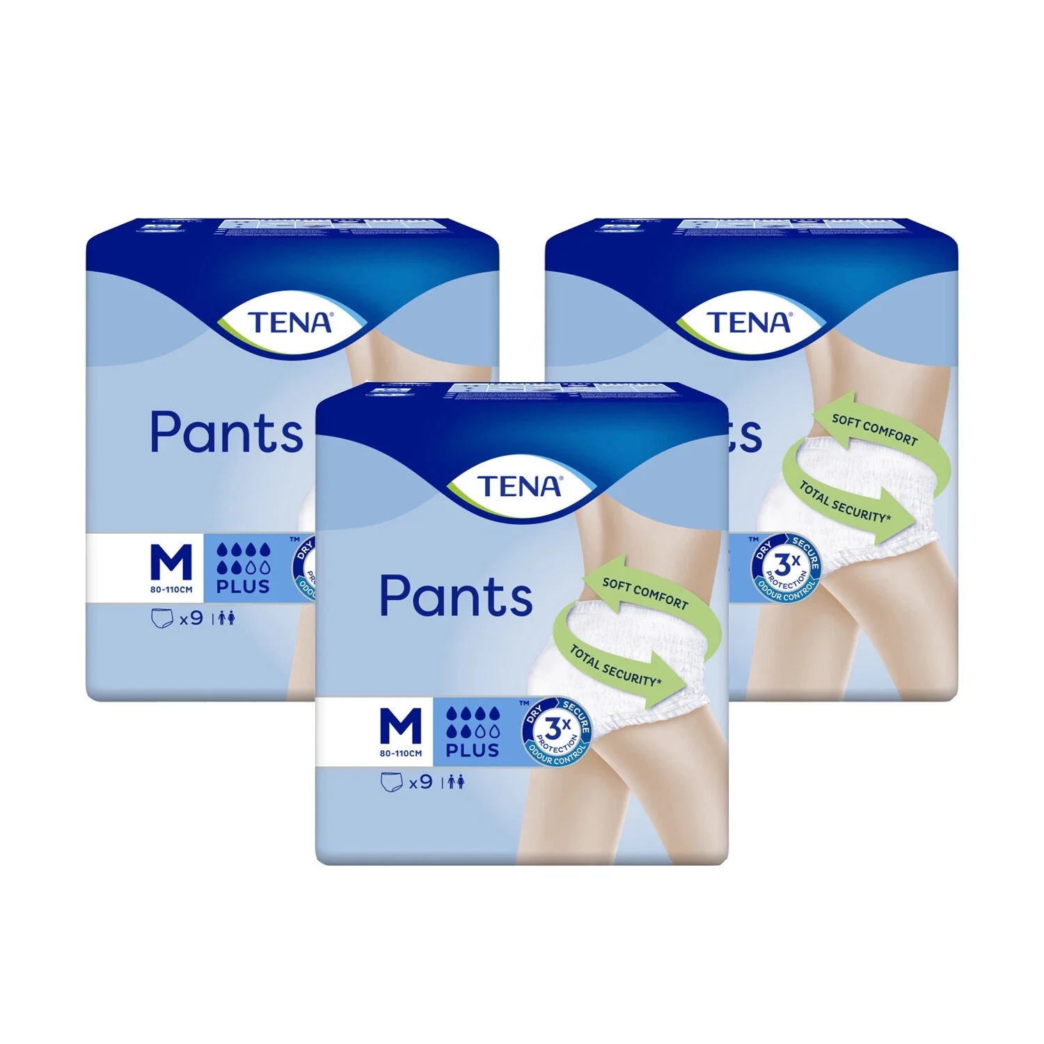 TENA Incontinence Pants Plus Medium Size - 9 Pants - Image 2