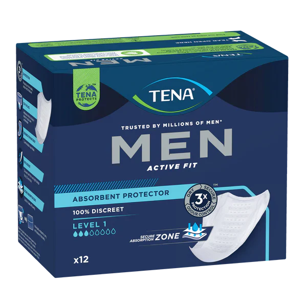 TENA Men Level 1 Incontinence Absorbent Protector - 12 Pads