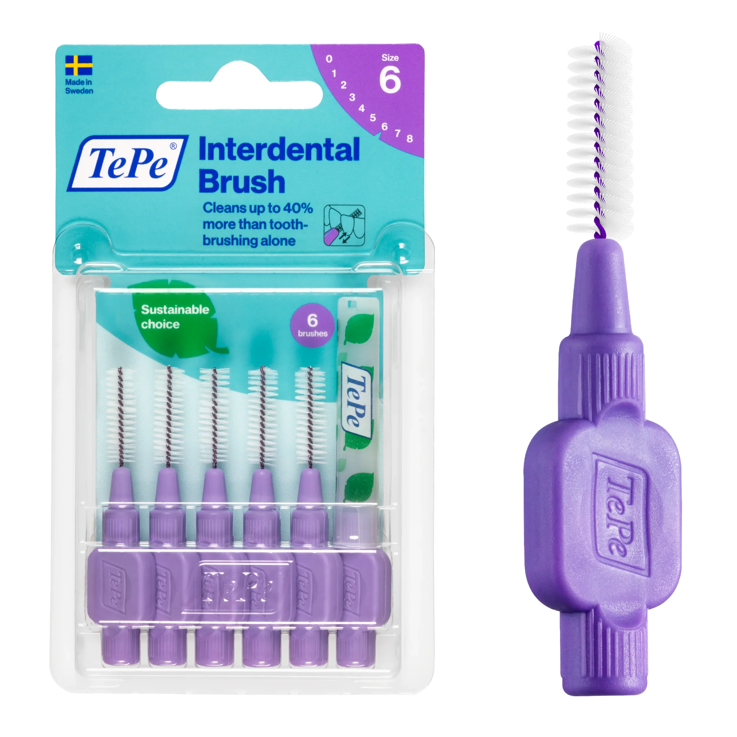 TePe Interdental Brushes Original Purple - Image 2