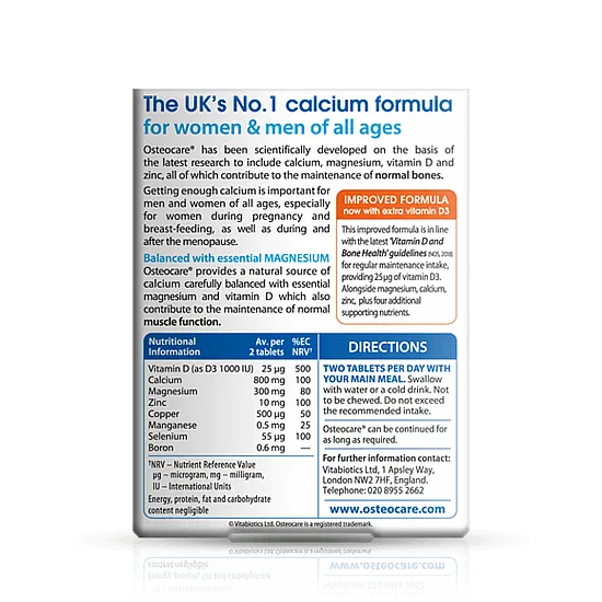 Vitabiotics Osteocare Original - 30 Tablets - Image 2