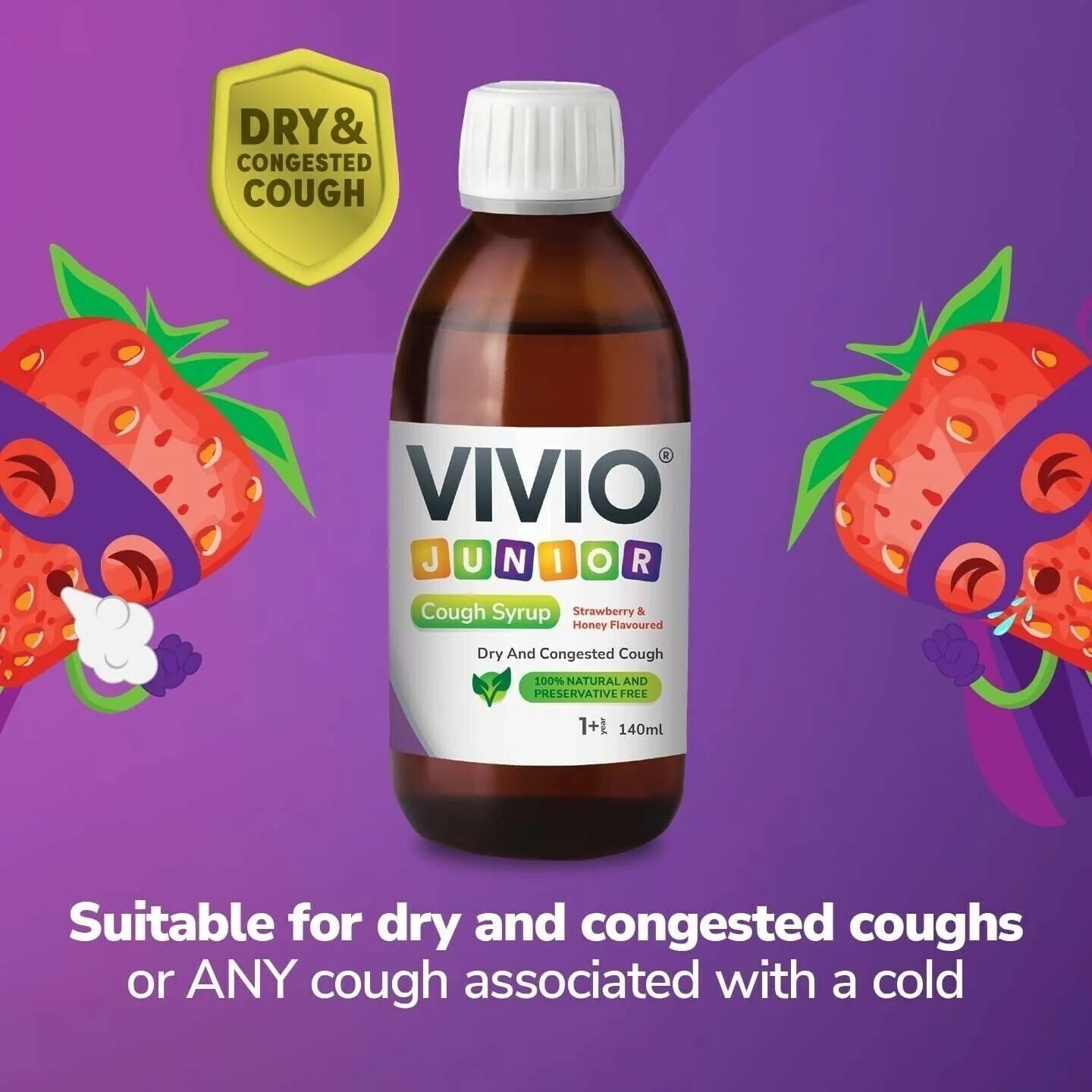 VIVIO Junior Cough Syrup Dry/Congested Cough - Image 5